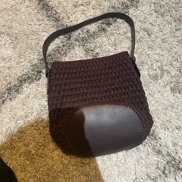 Zara raffia & leather bag - Picture 2 of 4